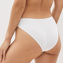 Load image into Gallery viewer, White Hight Leg Cotton Rich Knickers 4 Pack
