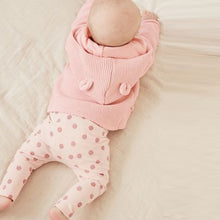 Load image into Gallery viewer, Pale Pink Knitted Baby Ear Hooded Cardigan (0mths-18mths)