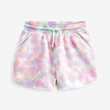 Load image into Gallery viewer, Multi Purple Tie Dye Jersey Shorts (3-12yrs)