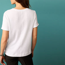 Load image into Gallery viewer, White Plain 100% Cotton Short Sleeve T-Shirt