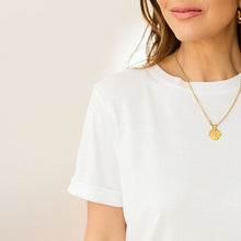 Load image into Gallery viewer, White Plain 100% Cotton Short Sleeve T-Shirt