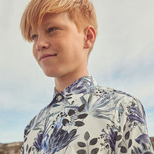 Load image into Gallery viewer, Blue Short Sleeve Printed Signature Shirt (3-12yrs)
