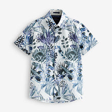 Load image into Gallery viewer, Blue Short Sleeve Printed Signature Shirt (3-12yrs)