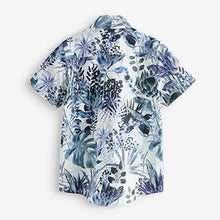 Load image into Gallery viewer, Blue Short Sleeve Printed Signature Shirt (3-12yrs)