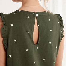 Load image into Gallery viewer, Green Spot Cotton Vest Short Set Pyjamas