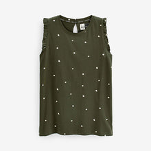 Load image into Gallery viewer, Green Spot Cotton Vest Short Set Pyjamas