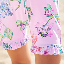 Load image into Gallery viewer, Pale Pink Floral Sunsafe Swim Suit (3mths-5yrs)
