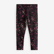 Load image into Gallery viewer, Black /Pink Slap Print Leggings (3-12yrs)