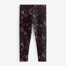 Load image into Gallery viewer, Black /Pink Slap Print Leggings (3-12yrs)