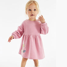 Load image into Gallery viewer, Pink Bunny Sweat Dress (3mths-6yrs)