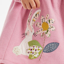 Load image into Gallery viewer, Pink Bunny Sweat Dress (3mths-6yrs)