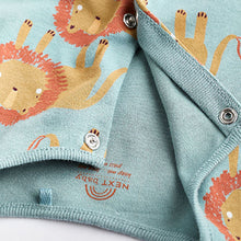 Load image into Gallery viewer, Rust/Brown Lion Print Baby Sleepsuits 3 Pack (0-2yrs)