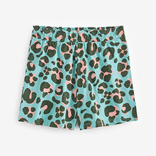 Load image into Gallery viewer, Pink / Teal Blue Leopard Printed Cotton Pyjamas Short Set