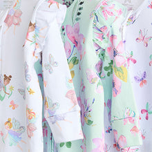 Load image into Gallery viewer, White Fairy Baby Two Way Zip Sleespuits 3 Pack