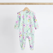 Load image into Gallery viewer, White Fairy Baby Two Way Zip Sleespuits 3 Pack