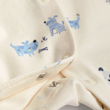 Load image into Gallery viewer, Blue Dog Print Sleepsuits 4 Pack (0-2yrs)