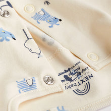 Load image into Gallery viewer, Blue Dog Print Sleepsuits 4 Pack (0-2yrs)