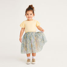 Load image into Gallery viewer, Lilac Purple Floral Midi Tutu Skirt (3mths-6yrs)