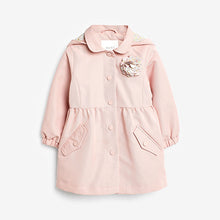 Load image into Gallery viewer, Pink Shower Resitant Corsage Trench Coat