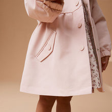 Load image into Gallery viewer, Pink Shower Resitant Corsage Trench Coat
