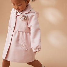 Load image into Gallery viewer, Pink Shower Resitant Corsage Trench Coat