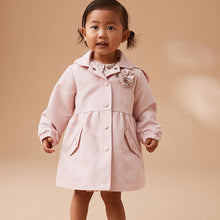 Load image into Gallery viewer, Pink Shower Resitant Corsage Trench Coat