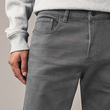 Load image into Gallery viewer, Grey Charcoal Slim Fit Comfort Stretch Jeans