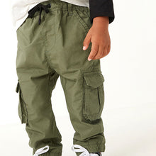 Load image into Gallery viewer, Khaki Green Lined 100% Cotton Cargo Trousers (3mths-6yrs)