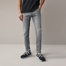 Load image into Gallery viewer, Light Grey Skinny Fit Comfort Stretch Jeans