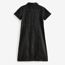 Load image into Gallery viewer, Maxi Length Black Fitted Denim Dress (3-12yrs)