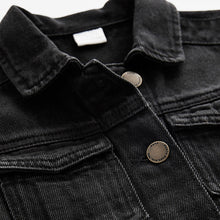 Load image into Gallery viewer, Maxi Length Black Fitted Denim Dress (3-12yrs)