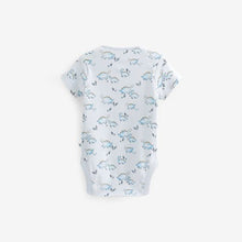 Load image into Gallery viewer, Pale Blue Baby Short Sleeves Bodysuit 3 Pack (0-18mths)