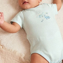 Load image into Gallery viewer, Pale Blue Baby Short Sleeves Bodysuit 3 Pack (0-18mths)