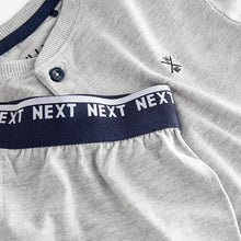Load image into Gallery viewer, Blue/ Grey Plein Short Pyjamas 2 Pack (3-12yrs)