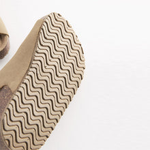 Load image into Gallery viewer, Stone Cream Cushioned Footbed Double Buckle Touch Fastening Corkbed Sandals (Younger Boys)