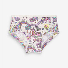 Load image into Gallery viewer, Pink/Green/Orange Unicorn Hipster Briefs 5 Pack (2-12yrs)