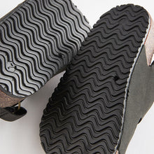 Load image into Gallery viewer, Black Cushioned Footbed Double Buckle Touch Fastening Corkbed Sandals (Younger Boys)