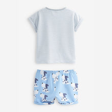 Load image into Gallery viewer, Blue Dog Baby T-Shirt And Shorts 2 Piece Set (0-18mths)