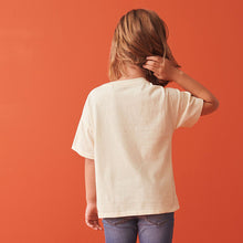 Load image into Gallery viewer, Ecru White Sequin Tie Dye Heart T-Shirt (3-12yrs)