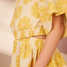 Load image into Gallery viewer, Yellow Floral Cut Out Detail Dress
