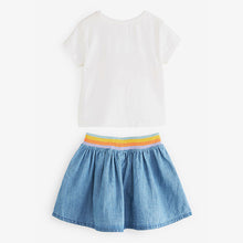Load image into Gallery viewer, Multi 2 Piece Skirt & T-Shirt Set (3mths-6yrs)