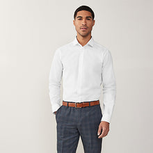 Load image into Gallery viewer, White Regular Fit Single Cuff Easy Care Shirt
