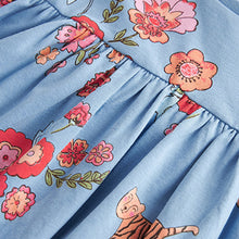 Load image into Gallery viewer, Blue Long Sleeve Jersey Dress (3mths-6yrs)