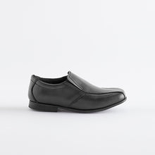 Load image into Gallery viewer, Black School Leather Loafers (Older Boys)