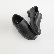 Load image into Gallery viewer, Black School Leather Loafers (Older Boys)