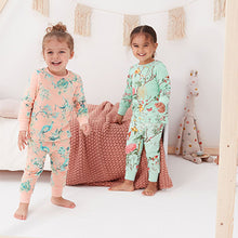 Load image into Gallery viewer, Pink/Yellow/Green Floral Pyjamas 3 Pack (5-12yrs)