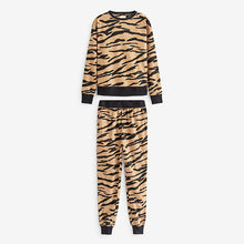Load image into Gallery viewer, Black/Brown Zebra Print Next Supersoft Cosy Pyjamas