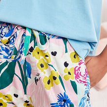 Load image into Gallery viewer, Blue Floral Cotton Pyjamas