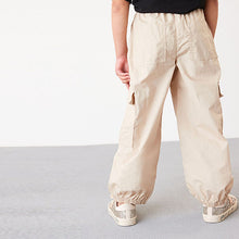Load image into Gallery viewer, Neutral Stone Parachute Cargo Cuffed Trousers (3-12yrs)