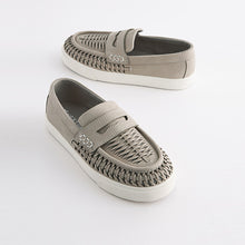 Load image into Gallery viewer, Neutral Woven Slip On Shoes (Older Boys)